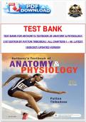 TEST BANK FOR ANTHONY&rsquo;S TEXTBOOK OF ANATOMY & PHYSIOLOGY 21ST EDITION BY PATTON THIBODEAU &vert; ALL CHAPTERS 1 &ndash; 48 &vert; LATEST &lpar;2026&sol;2027&rpar; UPDATED VERSION