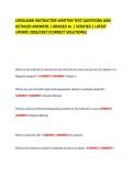 LIFEGUARD INSTRUCTOR WRITTEN TEST QUESTIONS AND&NewLine;DETAILED ANSWERS &vert; GRADED A&plus; &vert; VERIFIED &vert; LATEST&NewLine;UPDATE 2026&sol;2027 &lpar;CORRECT SOLUTIONS&rpar; 