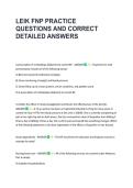 LEIK FNP PRACTICE &NewLine;QUESTIONS AND CORRECT &NewLine;DETAILED ANSWERS 