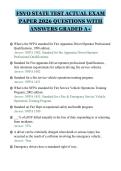FSVO STATE TEST ACTUAL EXAM&NewLine;PAPER 2026 QUESTIONS WITH&NewLine;ANSWERS GRADED A&plus;