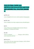 FSVO IFSI FINAL PAPER 2026&NewLine;CERTIFICATION EVALUATION QUESTIONS&NewLine;AND ANSWERS FULL SOLUTION GRADED&NewLine;A&plus;