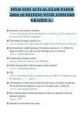 FSVO-TEST ACTUAL EXAM PAPER&NewLine;2026 QUESTIONS WITH ANSWERS&NewLine;GRADED A&plus;