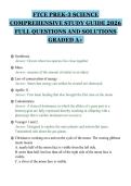 FTCE PREK-3 SCIENCE&NewLine;COMPREHENSIVE STUDY GUIDE 2026&NewLine;FULL QUESTIONS AND SOLUTIONS&NewLine;GRADED A&plus;