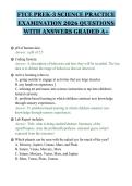 FTCE PREK-3 SCIENCE PRACTICE&NewLine;EXAMINATION 2026 QUESTIONS&NewLine;WITH ANSWERS GRADED A&plus;