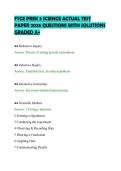 FTCE PREK 3 SCIENCE ACTUAL TEST&NewLine;PAPER 2026 QUESTIONS WITH SOLUTIONS&NewLine;GRADED A&plus;