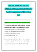 EVOLVE ELSEVIER HESI MEDICAL&NewLine;SURGICAL EXAM &vert; Questions And Answers &NewLine;Plus Rationales &vert; Instant Pdf Download &NewLine;2026