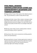 FTCE PREK 3 SCIENCE&NewLine;CERTIFICATION STUDY GUIDE 2026&NewLine;COMPREHENSIVE QUESTIONS AND&NewLine;VERIFIED ANSWERS