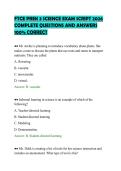 FTCE PREK 3 SCIENCE EXAM SCRIPT 2026&NewLine;COMPLETE QUESTIONS AND ANSWERS&NewLine;100&percnt; CORRECT&NewLine;