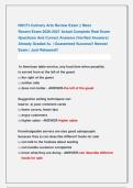 NOCTI Culinary Arts Review Exam &vert;&vert; Most                    &NewLine;Recent Exam 2026-2027 Actual Complete Real Exam &NewLine;Questions And Correct Answers &lpar;Verified Answers&rpar; &NewLine;Already Graded A&plus; &vert; Guaranteed Success&excl;&excl; Newest &NewLine;Exam &vert; Just Released&excl;&excl; 