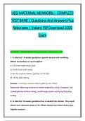 HESI MATERNAL NEWBORN &ndash; COMPLETE &NewLine;TEST BANK &vert; Questions And Answers Plus &NewLine;Rationales &vert; Instant Pdf Download 2026 &NewLine;Exam 
