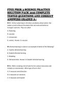 FTCE PREK 3 SCIENCE PRACTICE&NewLine;SOLUTION PACK 2026 COMPLETE&NewLine;TESTED QUESTIONS AND CORRECT&NewLine;ANSWERS GRADED A&plus;