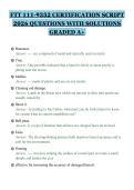FTT 111-9352 CERTIFICATION SCRIPT&NewLine;2026 QUESTIONS WITH SOLUTIONS&NewLine;GRADED A&plus;