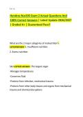 Hondros Nur205 Exam 2 Actual Questions And&NewLine;100&percnt; Correct Answers &vert; Latest Update 2026&sol;2027&NewLine;&vert; Graded A&plus; &vert; Guaranteed Pass&excl;&excl;