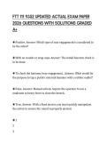 FTT 111 9352 UPDATED ACTUAL EXAM PAPER&NewLine;2026 QUESTIONS WITH SOLUTIONS GRADED&NewLine;A&plus;