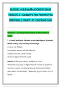 NUR100 HESI PHARMACOLOGY EXAM &NewLine;VERSION 1 &vert; Questions And Answers Plus &NewLine;Rationales &vert; Instant Pdf Download 2026