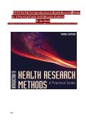 TEST BANK INTRODUCTION TO HEALTH RESEARCH METHODS 3RD JACOBSEN&NewLine;