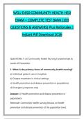 WGU D450 COMMUNITY HEALTH HESI &NewLine;EXAM &ndash; COMPLETE TEST BANK &lpar;100 &NewLine;QUESTIONS & ANSWERS&rpar; Plus Rationales &vert; &NewLine;Instant Pdf Download 2026