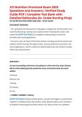 ATI Nutrition Proctored Exam 2023 Questions and Answers &vert; Verified Study Guide PDF &vert; Complete Test Bank with Detailed Rationales &lpar;A&plus; Grade Nursing Prep&rpar;