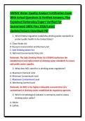 AWWA Water Quality Analyst Certification Exam&NewLine;With Actual Questions & Verified Answers&comma; Plus&NewLine;Explained Rationales&sol;Expert Verified For&NewLine;Guaranteed 100&percnt; Pass 2026&sol;Latest&NewLine;Update&sol;Instant Download Pdf