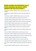MCPHS ANATOMY AND PHYSIOLOGY Exam 3&NewLine;Practice Questions and Answers 2026 &vert;&NewLine;Updated Exam Prep Pack &vert; Grade A&plus;&NewLine;