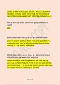 LEVEL 4 WRITTEN SKILLS STUDY - MGCCC NURSING &NewLine;NEWEST ACTUAL EXAM PRACTICE WITH COMPLETE &NewLine;QUESTIONS AND ANSWERS&sol;&sol; VERIFIED&sol;&sol;GRADED A&plus;&sol;&sol;