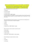 CPFO GOVERNMENTAL ACCOUNTING&comma; AUDITING AND FINANCIAL REPORTING PRACTICE TEST QUESTIONS WITH CORRECT ANSWERS 2026&NewLine;