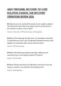 ARMY PERSONNEL RECOVERY 101 CORE &NewLine;ISOLATION&comma; EVASION&comma; AND RECOVERY &NewLine;OPERATIONS REVIEW 2026