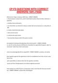 CP-FS QUESTIONS WITH CORRECT ANSWERS 100&percnt; PASS
