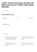 CAMRT - Fractures Part I Exam &vert; Questions with&NewLine;100&percnt; Correct Answers &vert; Verified &vert; Latest Update&NewLine;2026&sol;2027