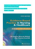 Test Bank For Eviden&ccaron;e-Based Pra&ccaron;ti&ccaron;e in Nursing & Health&ccaron;are &NewLine;A Guide to Best Pra&ccaron;ti&ccaron;e 5th Edition&NewLine;by Bernadette Mazurek Melnyk&comma; Ellen Fineout-Overholt&NewLine;Chapter 1 - 23 Complet&NewLine;