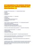 ATI FUNDAMENTALS FOR NURSING TESTBANK&NewLine;QUESTIONS WITH VERIFIED ANSWERS 2026 &vert;&NewLine;Latest Questions &vert; A&plus;