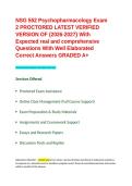 NSG 552 Psychopharmacology Exam PROCTORED LATEST VERIFIED VERSION OF -2026-2027- With Expected real and comprehensive Questions With Well Elaborated Correct Answers GRADED A&plus;