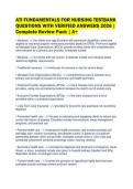 ATI FUNDAMENTALS FOR NURSING TESTBANK&NewLine;QUESTIONS WITH VERIFIED ANSWERS 2026 &vert;&NewLine;Complete Review Pack &vert; A&plus;