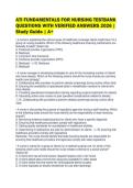 ATI FUNDAMENTALS FOR NURSING TESTBANK&NewLine;QUESTIONS WITH VERIFIED ANSWERS 2026 &vert;&NewLine;Study Guide &vert; A&plus;&NewLine;