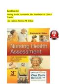 TEST BANK FOR NURSING HEALTH ASSESSMENT&colon; THE FOUNDATION OF CLINICAL PRACTICE 3RD EDITION BY PATRICIA M&period; DILLON &vert; COMPLETE CHAPTERS &vert; QUESTIONS WITH ANSWERS AND RATIONALES