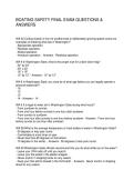 BOATING SAFETY FINAL EXAM QUESTIONS & ANSWERS