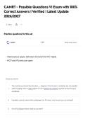CAMRT - Possible Questions VI Exam with 100&percnt;&NewLine;Correct Answers &vert; Verified &vert; Latest Update&NewLine;2026&sol;2027