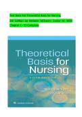 TEST BANK FOR THEORETICAL BASIS FOR NURSING 6TH EDITION BY MELANIE MCEWEN AND EVELYN M&period; WILLS &vert; COMPLETE CHAPTERS 1&ndash;23 &vert; QUESTIONS WITH ANSWERS AND RATIONALES