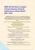NEIEP 200 Final Review &vert; Complete Test Exam Questions & Expertly Verified Answers&comma; &lpar;Newest Upload 2026 &ndash; 2027&rpar;&NewLine;