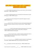 CPO TEST QUESTIONS WITH CORRECT ANSWERS 2026-2027