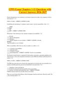 CPPS Exam Chapters 1-11 Questions with Correct Answers 2026-2027