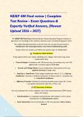 NEIEP 400 Final review &vert; Complete Test Review - Exam Questions & Expertly Verified Answers&comma; &lpar;Newest Upload 2026 &ndash; 2027&rpar;&NewLine;
