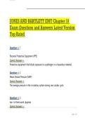 JONES AND BARTLETT EMT Chapter 10 Exam Questions and Answers Latest Version Top Rated