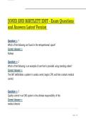 JONES AND BARTLETT EMT - Exam Questions and Answers Latest Version &period;
