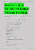 Test Bank for Basic Geriatric Nursing 7th Edition by Williams &vert; Complete Questions and Answers