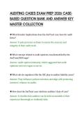 AUDITING CASES EXAM PREP 2026 CASE&NewLine;BASED QUESTION BANK AND ANSWER KEY &NewLine;MASTER COLLECTION 