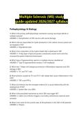 Multiple Sclerosis &lpar;MS&rpar; study &NewLine;guide updated 2026&sol;2027 syllabus