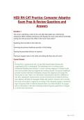 HESI RN CAT Practice Computer Adaptive Exam Prep & Review Questions and Answers