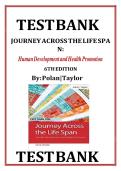 test bank for Journey Across the Life Span&colon; Human Development and Health Promotion&comma; 6th Edition by Polan & Taylor all 14 chapters
