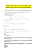 Driving Theory -Kenya Exam with all Correct & 100&percnt; Verified Answers &vert;Latest Version &vert;Already Graded A&plus;